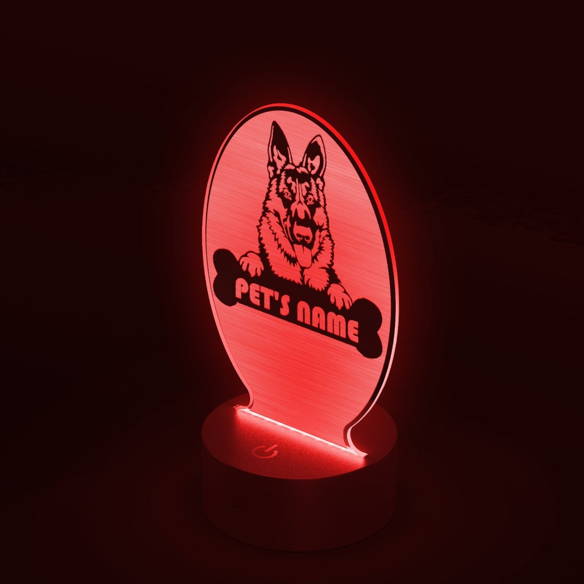 Customized German Shepherd Oval LED Sign Art - Best Friends Art