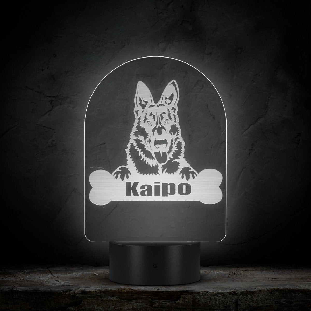 German Shephard Acrylic LED Sign - "Kaipo" - Best Friends Art