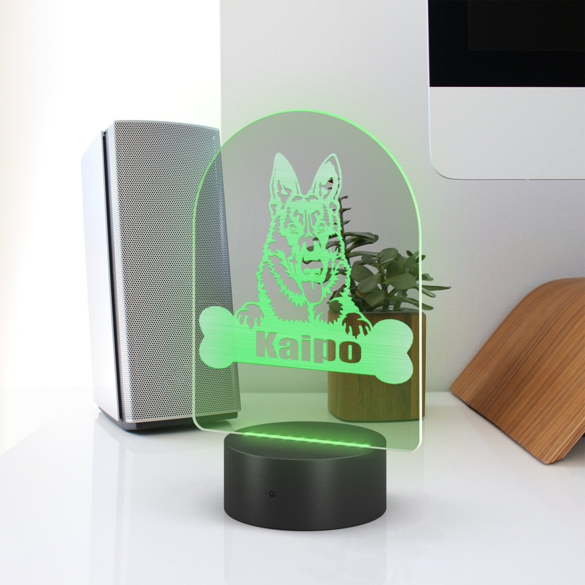 German Shephard Acrylic LED Sign - "Kaipo" - Best Friends Art