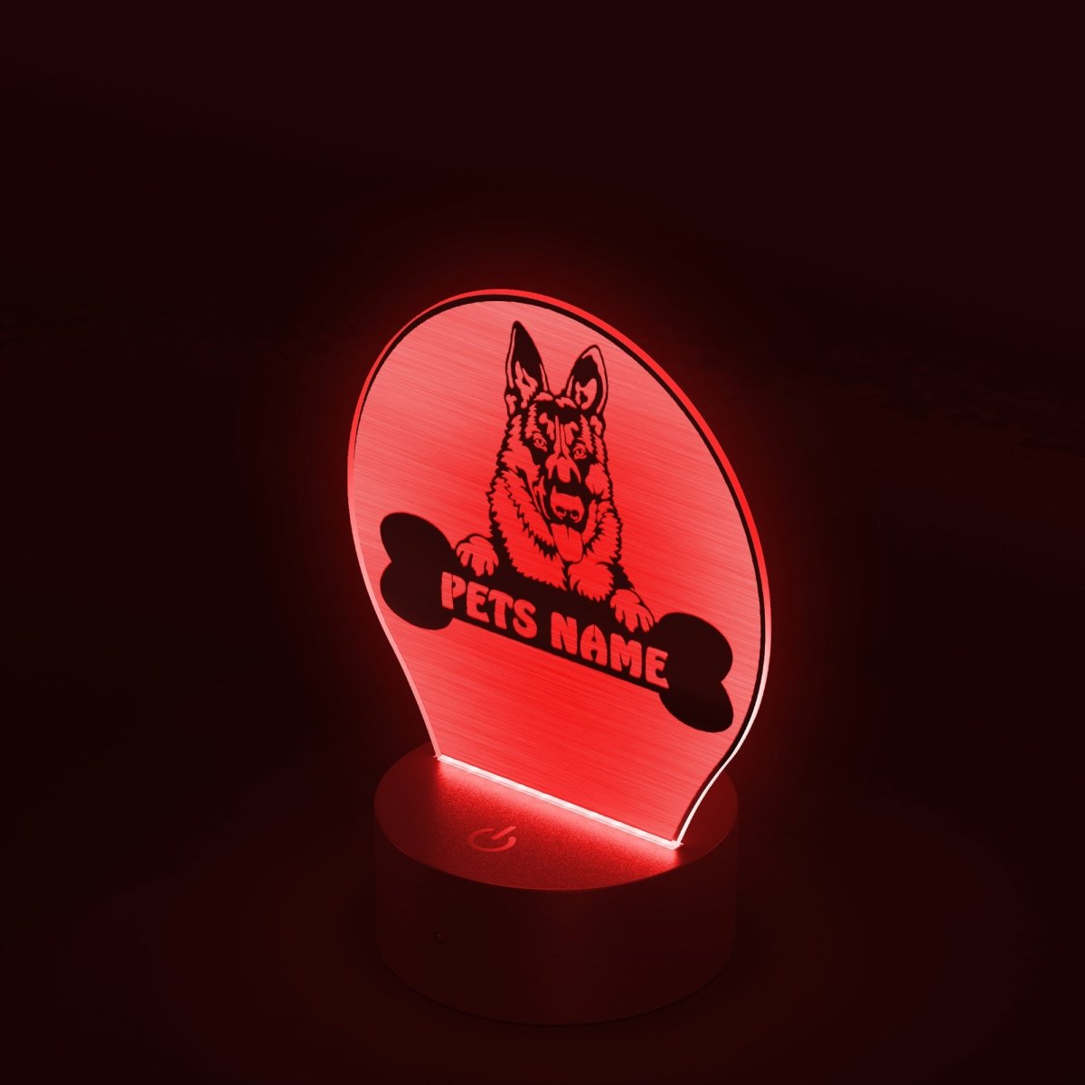 German Shepherd LED Sign - Round - Best Friends Art