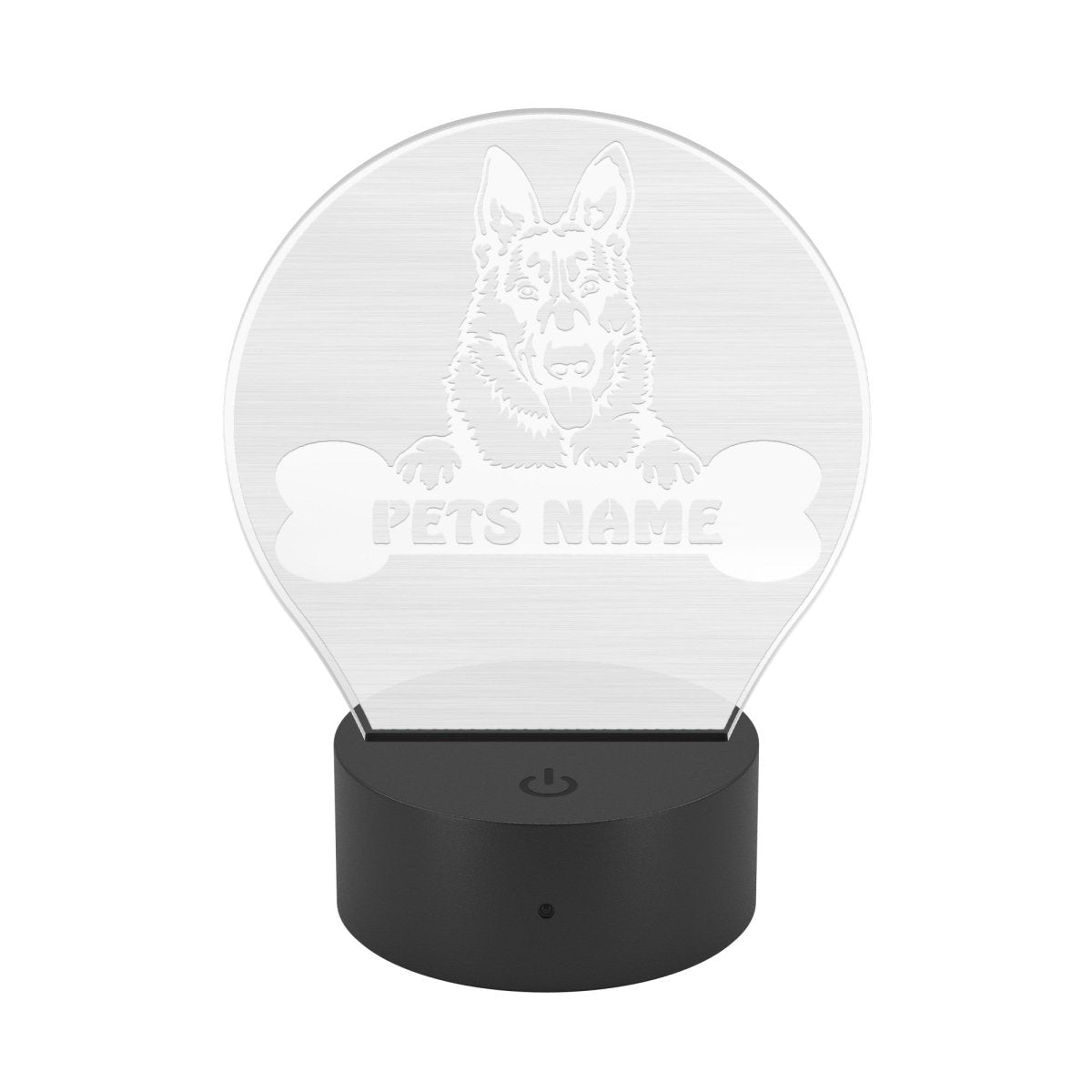 German Shepherd LED Sign - Round - Best Friends Art