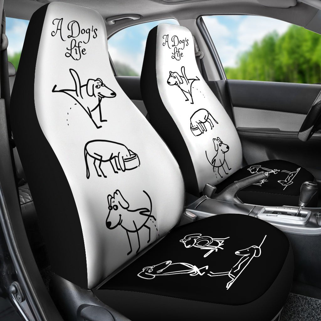 A Dog's Life! Universal Car Seat Covers (set of 2 ) w/ FREE Shipping! - Best Friends Art