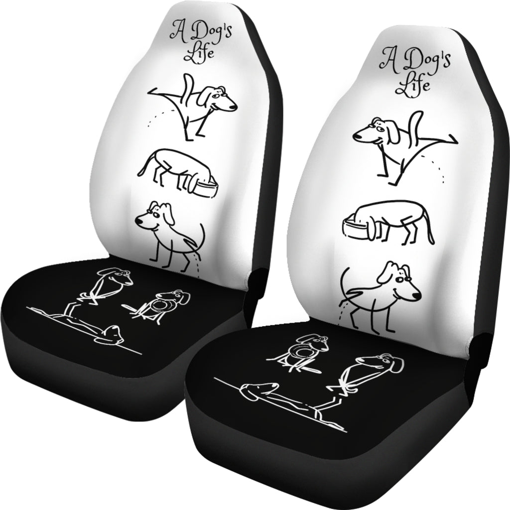 A Dog's Life! Universal Car Seat Covers (set of 2 ) w/ FREE Shipping! - Best Friends Art