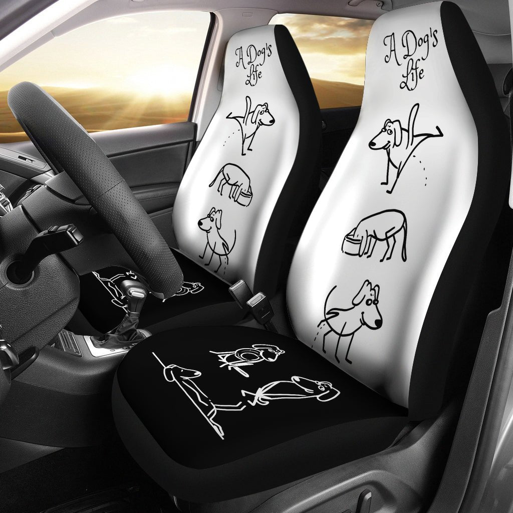A Dog's Life! Universal Car Seat Covers (set of 2 ) w/ FREE Shipping! - Best Friends Art