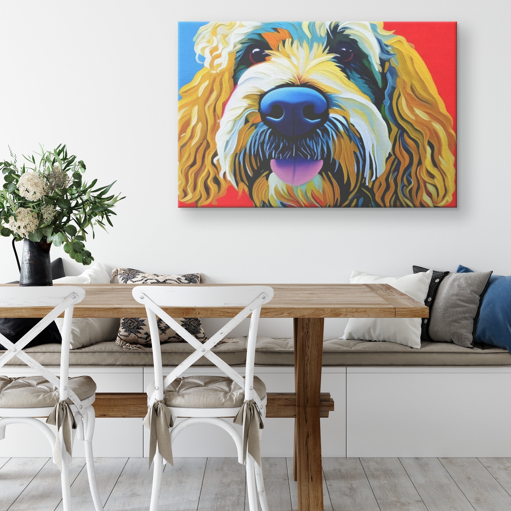 Because Your Labradoodle 'Nose' - Wrapped Canvas Print - Best Friends Art