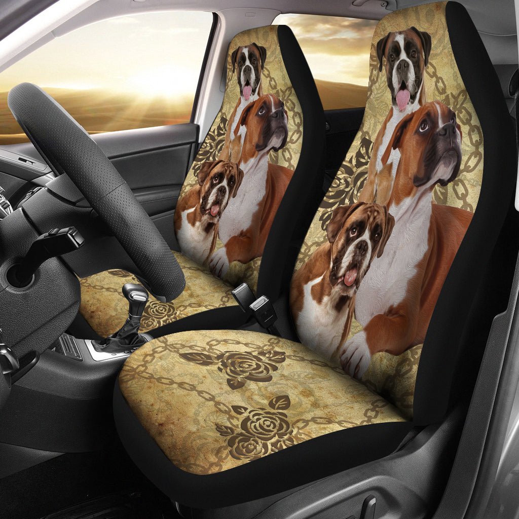 Boxer Car Seat Covers (Set of 2) - Best Friends Art