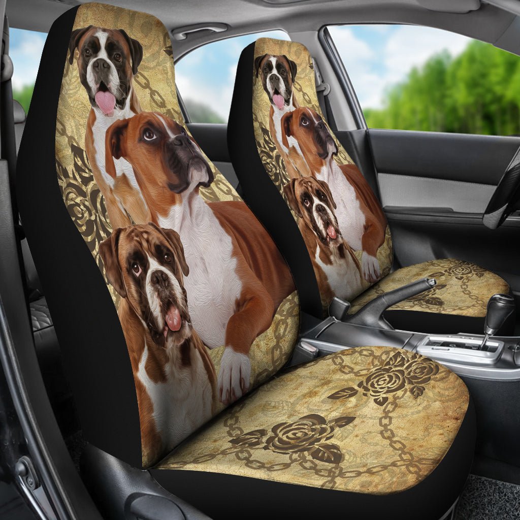 Boxer Car Seat Covers (Set of 2) - Best Friends Art