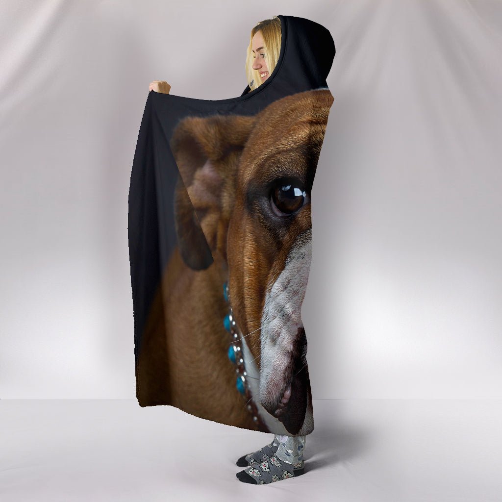 Bulldog Lovers Plush Lined Hooded Blanket - Best Friends Art