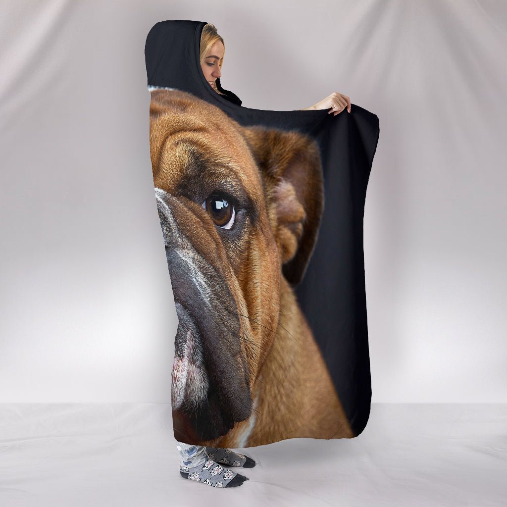 Bulldog Lovers Plush Lined Hooded Blanket - Best Friends Art