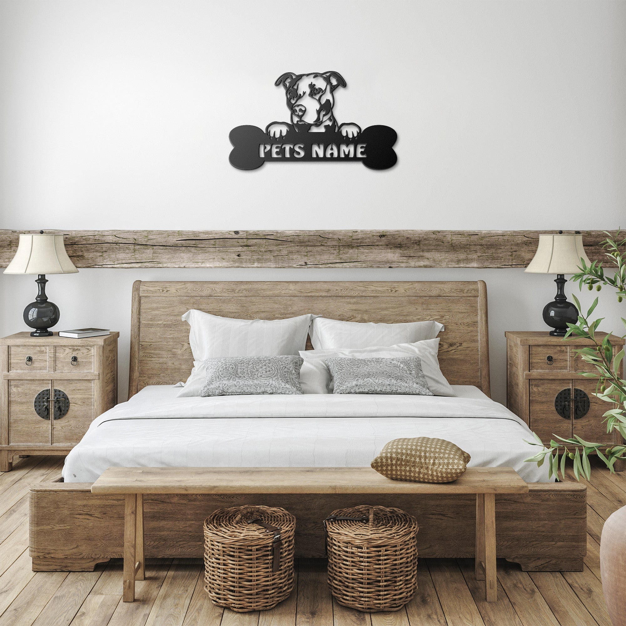 Custom Pitbull Metal Wall Art – Best Friends Art