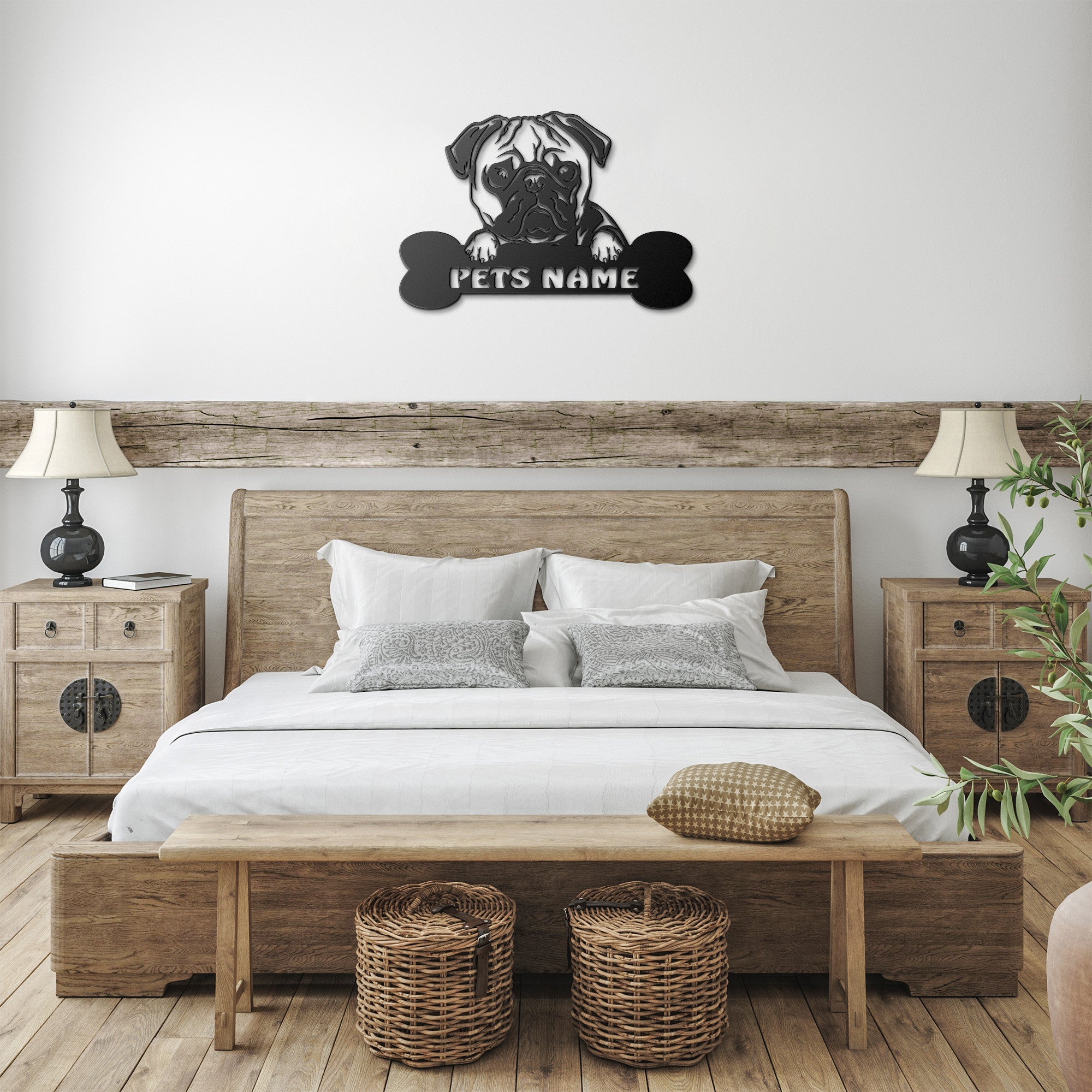 Pug bedroom cheap accessories