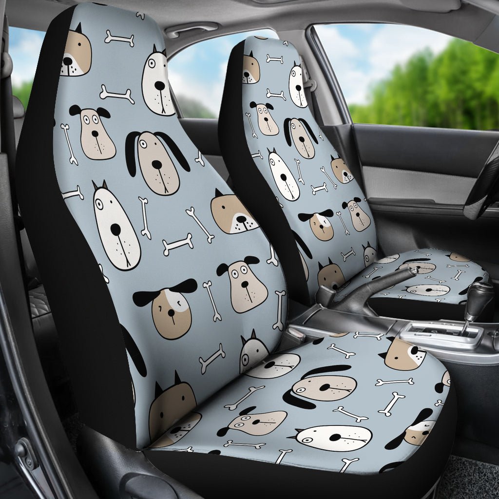 Dogs and Bones! Universal Car Seat Covers (set of 2) w/ FREE Shipping! - Best Friends Art