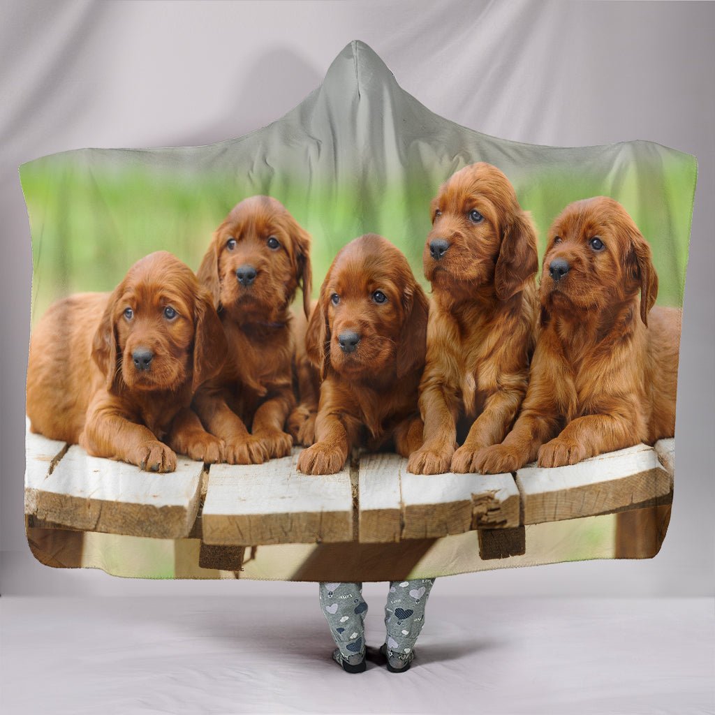Hooded Wrap Around Pup Blanket - Best Friends Art