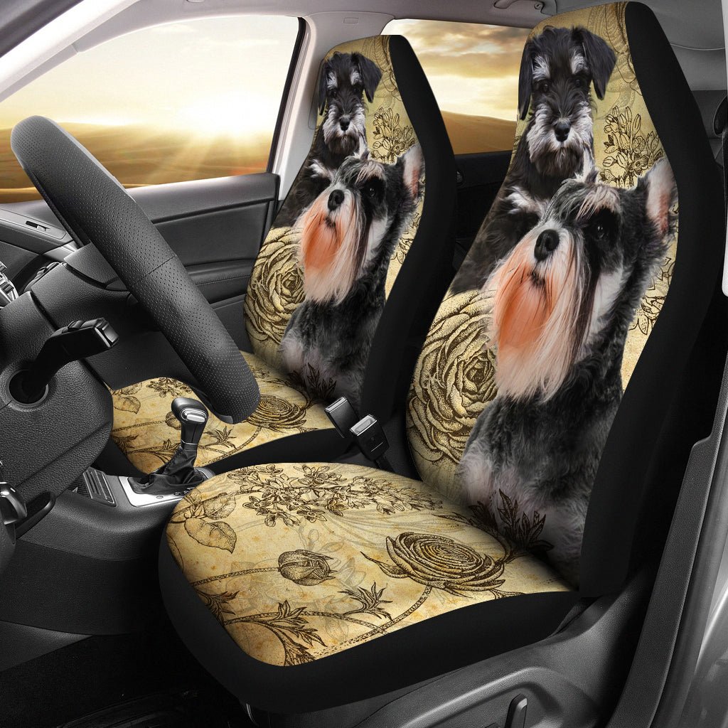 Miniture Schnauzer Universal Car Seat Covers (Set of 2) - w/ FREE Shipping! - Best Friends Art