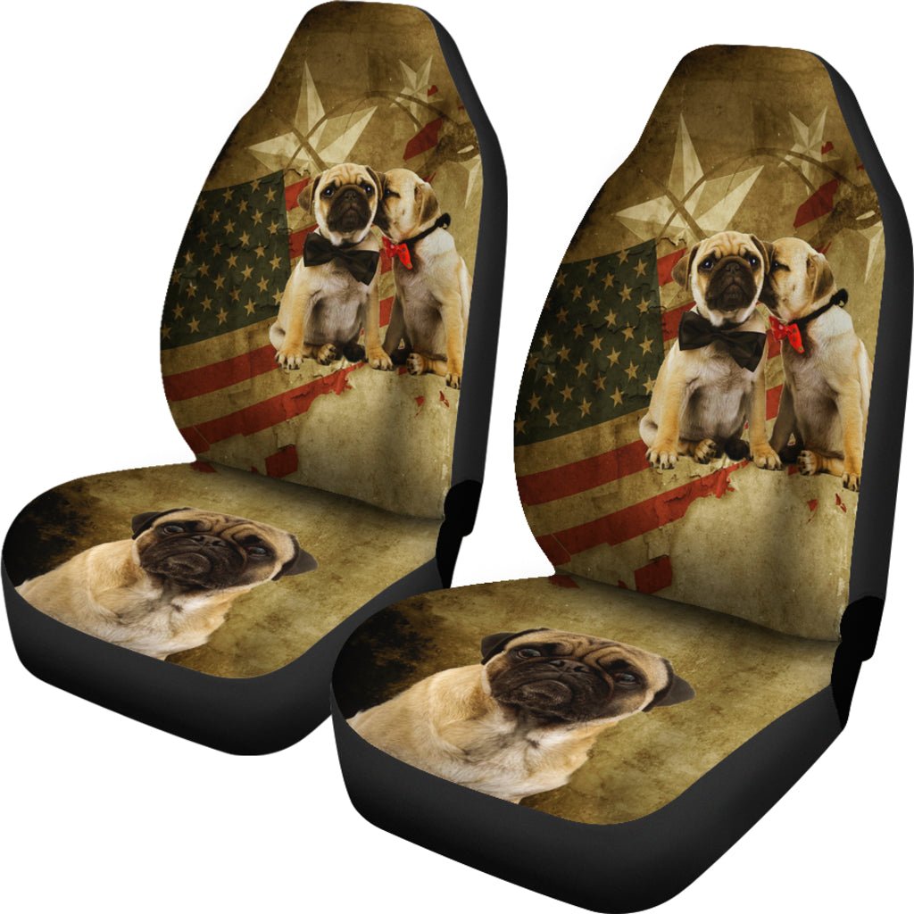 Pugs Universal Seat Cover (Set of 2) - w/ FREE Shipping! - Best Friends Art