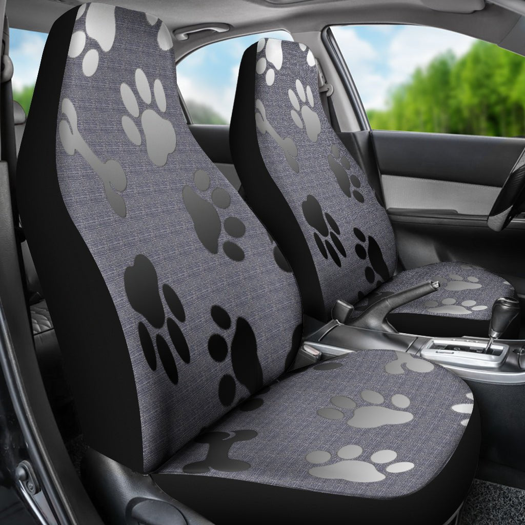 Silver Paws & Bone Universal Car Seat Covers (set of 2) w/ FREE Shipping! - Best Friends Art