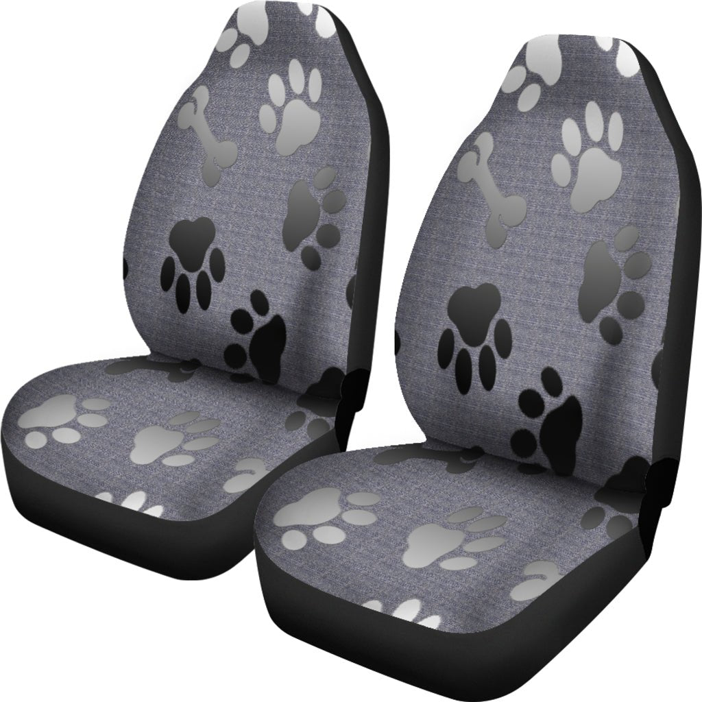 Silver Paws & Bone Universal Car Seat Covers (set of 2) w/ FREE Shipping! - Best Friends Art