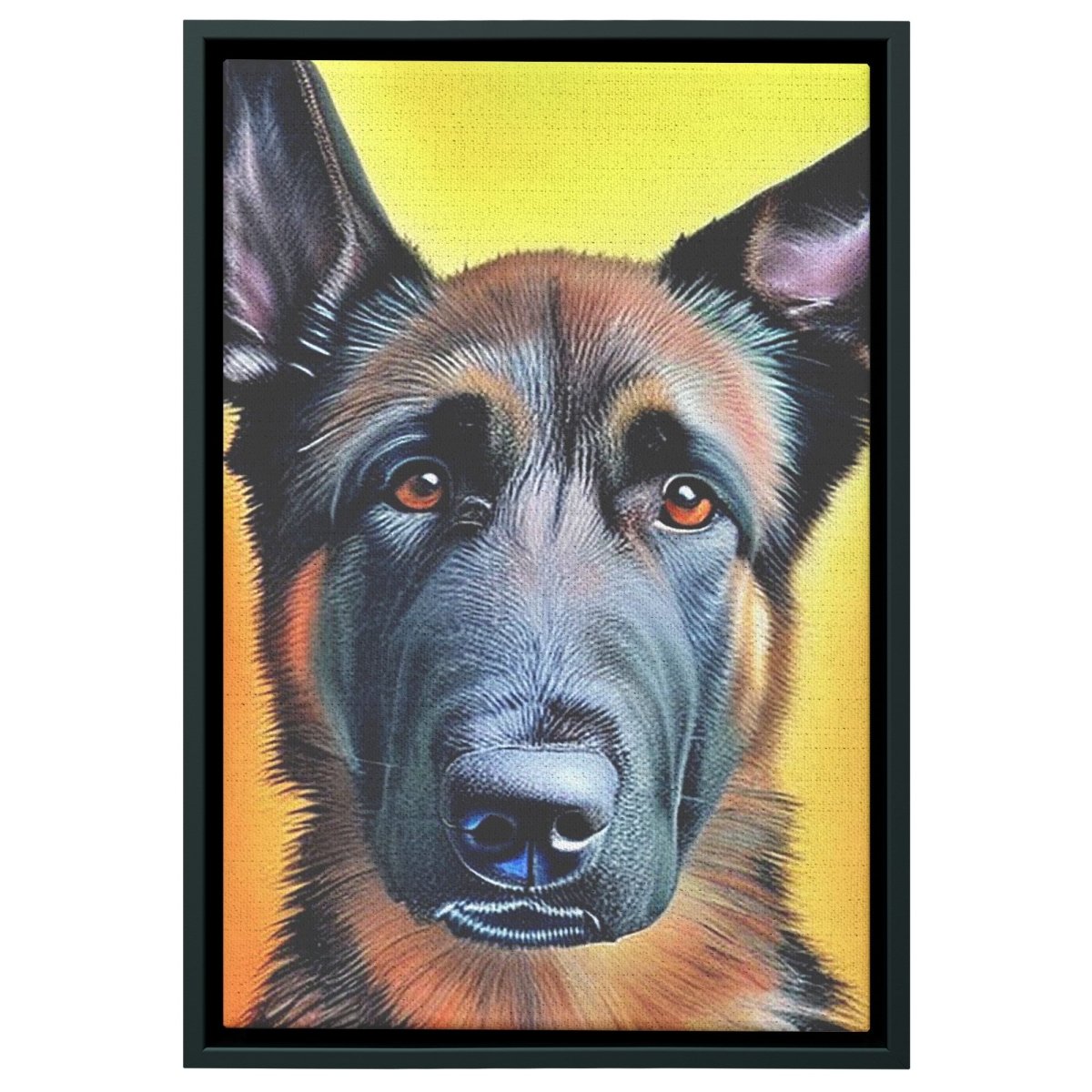 That Nose! German Shepherd Oil on Framed Gallery Canvas - Best Friends Art